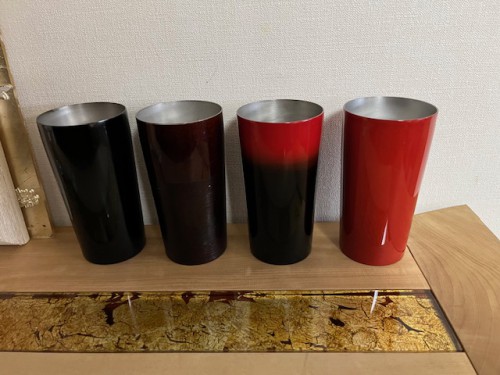 Titanium Tumbler Black Red, Blur,brushed for four